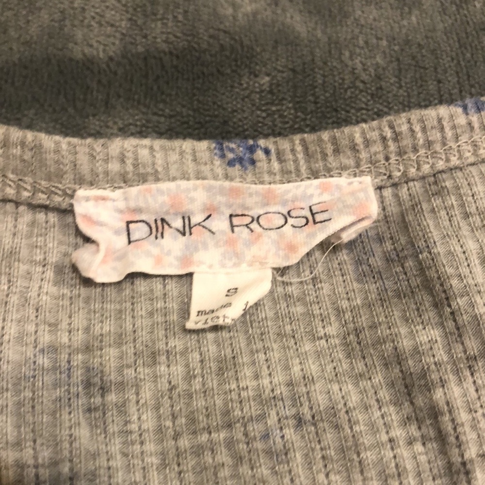 Pink Rose Ribbed Crop Top - Picture 3 of 4